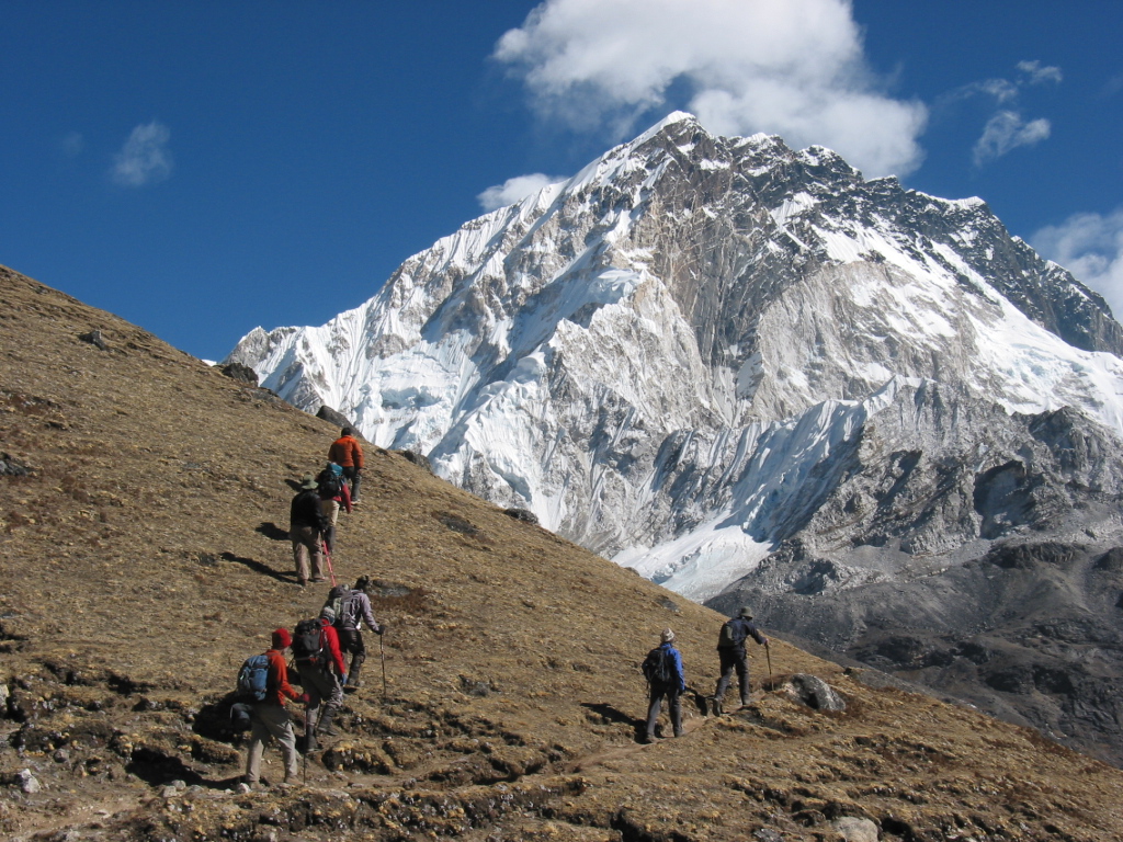 Trek for a cause participants trekking into the Himalayas